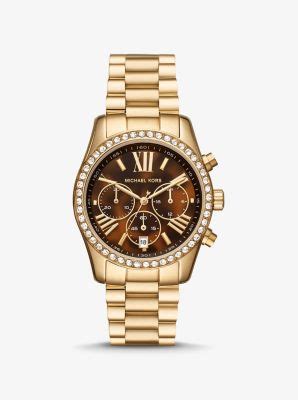 michael kors mk8637|lexington pavé gold tone watch.